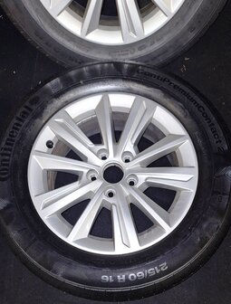 Org. velgenset velg set Touran T-roc Passat 16 Inch Conti