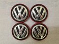 Origineel 4x Naafkap Naafkapjes VW GTI Rood 5G0601171B